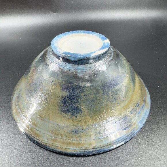 Vintage 1950s Japanese Pottery Hand Made Dish Bowl Red Splatter Glaze Signed - Picture 14 of 14